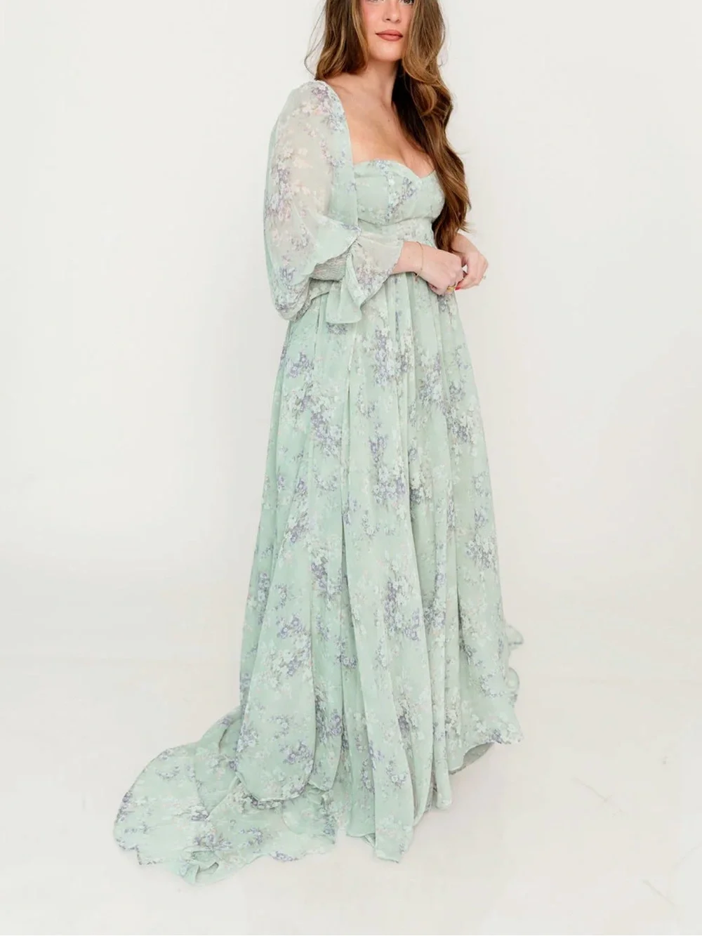 Worth Collective Delilah Maxi Dress with Train - Picture 5 of 8